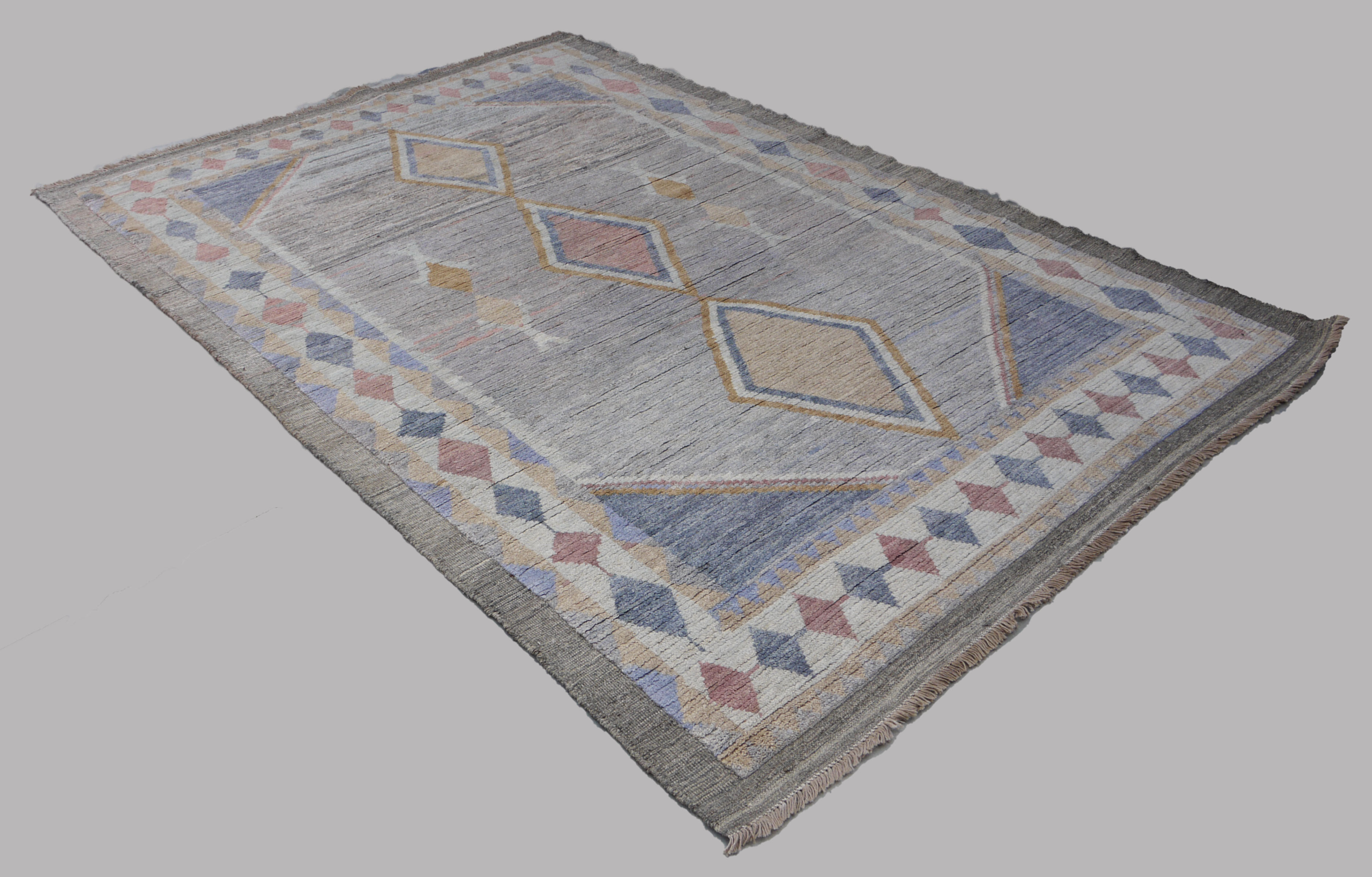 Geometric Pastel Afghan Rug – Rug 11 (169 × 257 cm) - Image 3