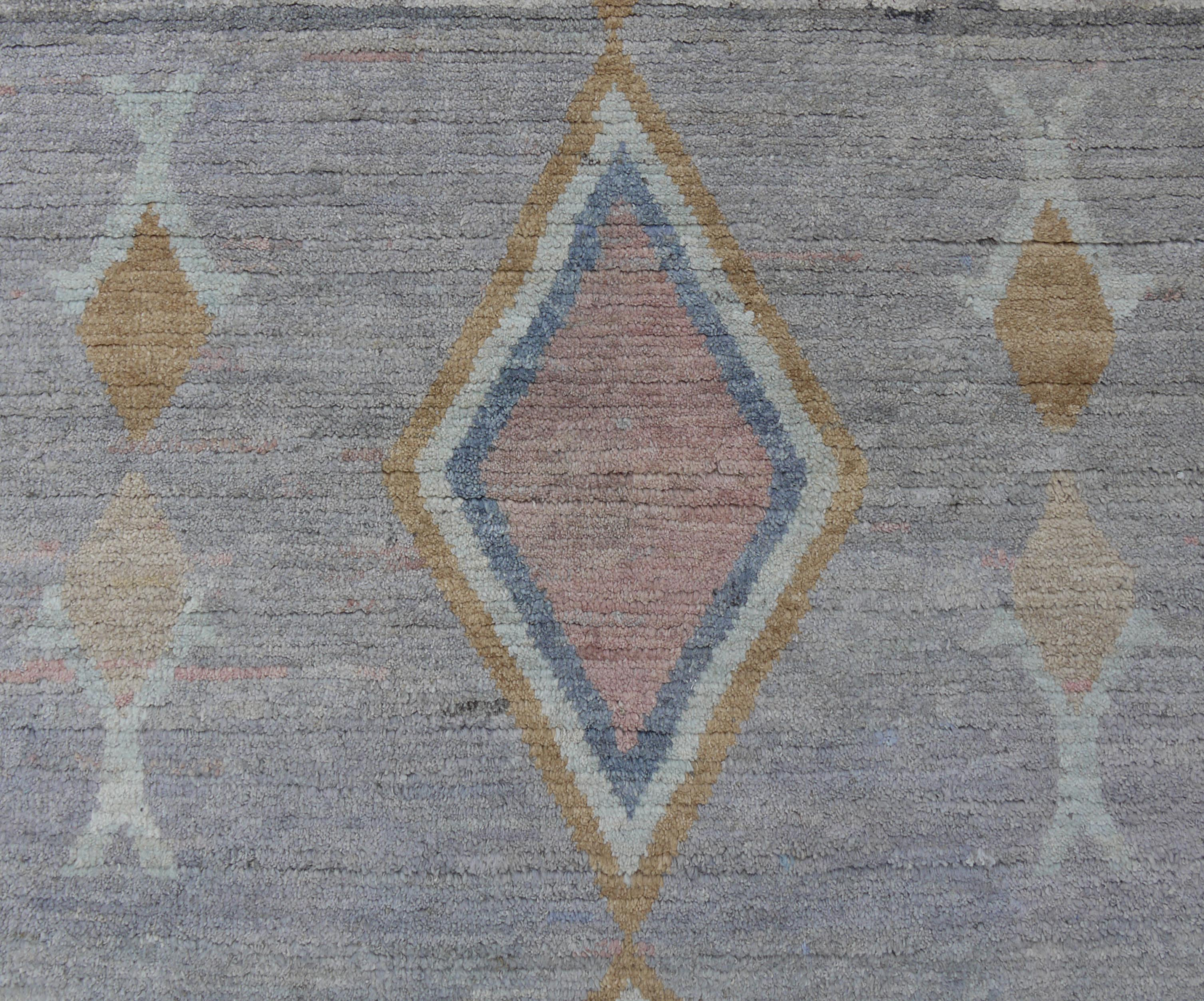 Geometric Pastel Afghan Rug – Rug 11 (169 × 257 cm) - Image 2