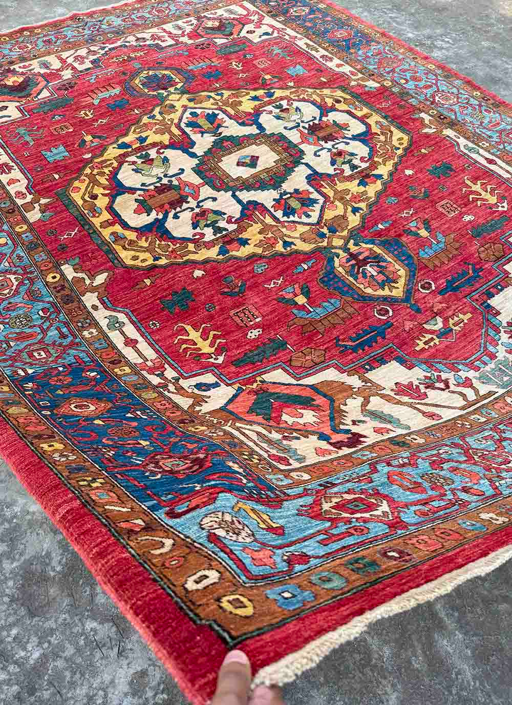 Crown of Geometry – Heriz Serapi Rug - Image 8