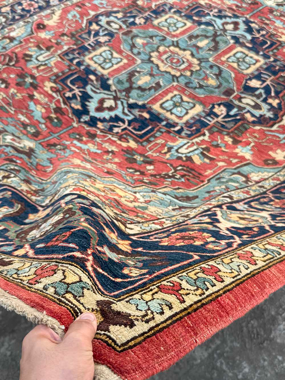 Midnight Blossom – Heriz Serapi Rug - Image 9