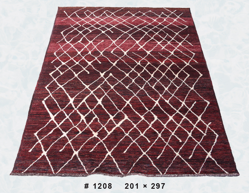 Crimson Veil – Rug No. 1208