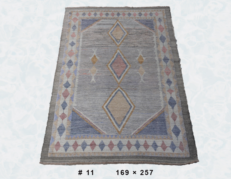 Geometric Pastel Afghan Rug – Rug 11 (169 × 257 cm)